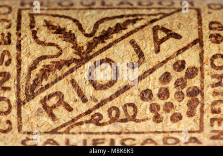 Rioja Wein Cork Stockfoto