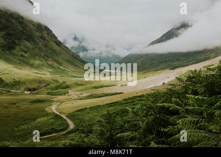 Glencoe in Schottland während der Sommermonate Stockfoto