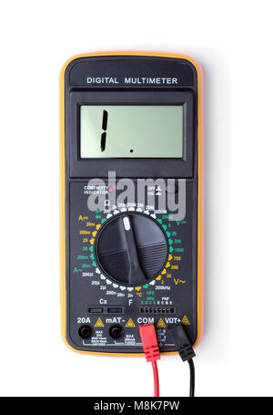 Digital-Multimeter isoliert auf weißem Hintergrund Stockfoto