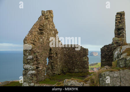 Ein Blick auf die Bass Rock in der Nähe von Berwick Gesetz East Lothian, Schottland Stockfoto