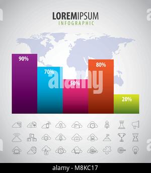 Infografiken Statistiken Diagramm Stock Vektor