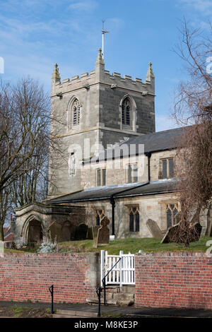 Die Pfarrkirche St. Oswald, Flamborough, East Yorkshire, England, Großbritannien Stockfoto