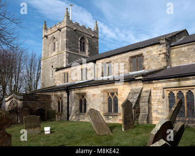 Die Pfarrkirche St. Oswald, Flamborough, East Yorkshire, England, Großbritannien Stockfoto