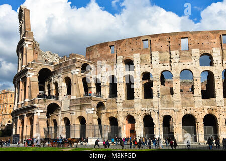 Rom, Italien. Februar 11, 2017. Das Kolosseum (Colosseo) Stockfoto