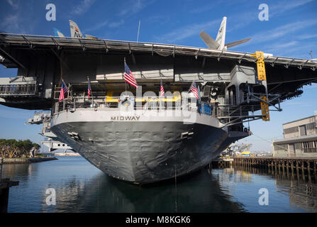 USS Midway (CV-41) Museum, Navy Pier, San Diego, Kalifornien, USA Stockfoto