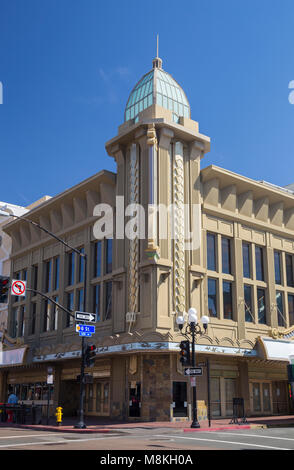 Lesen Kinos Gaslamp 15, der Fifth Avenue Gaslamp Quarter von San Diego, Kalifornien Stockfoto