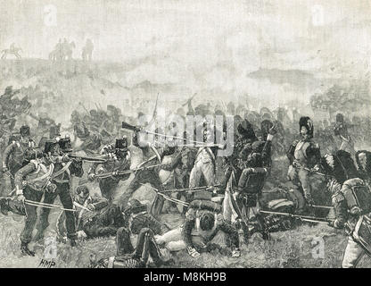 Die Schlacht von Waterloo, 18. Juni 1815 Stockfoto