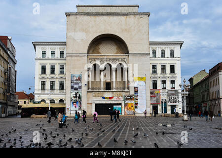 Timisoara, Rumänien. Februar 06, 2017. Sieg Platz (Piaţa Victoriei) Stockfoto