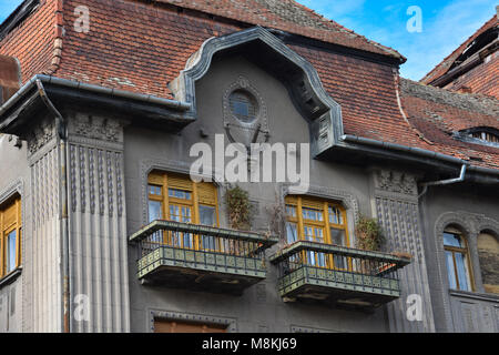 Timisoara, Rumänien. Februar 06, 2017. Dauerbach Palace. Siegesplatz. Stockfoto