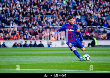 März 18, 2018 - Barcelona, Barcelona, Spanien - (10) Messi während des La Liga Match zwischen dem FC Barcelona und Ath. Bilbao spielte im Camp Nou. Credit: Joan Gosa Badia/Alamy Credit: Joan Gosa Badia/Alamy leben Nachrichten Stockfoto