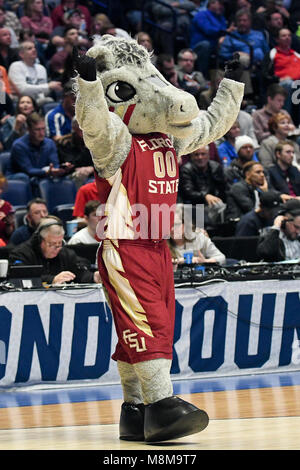 Nashville, Tennessee, USA. 18 Mär, 2018. Florida State Seminoles Maskottchen Renegade während des Spiels gegen die Xavier Musketiere bei Bridgestone Arena am 18. März 2018 in Nashville, Tennessee. Credit: FGS Sport/Alamy leben Nachrichten Stockfoto