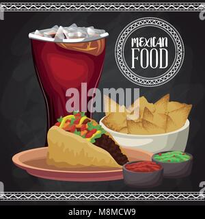 Mexikanische Küche Speisekarte Stock Vektor