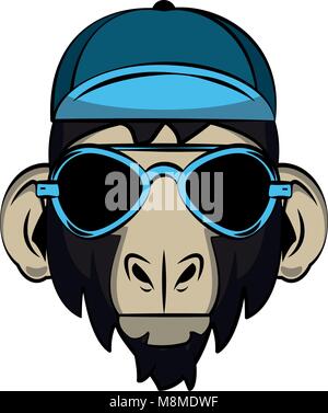 Coole hipster Monkey Stock Vektor