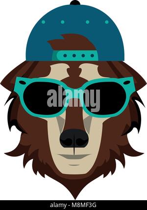 Coole hipster Wolf Stock Vektor
