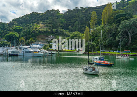 Marina an der Whangaroa, North Island, Neuseeland Stockfoto