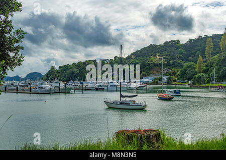 Marina an der Whangaroa, North Island, Neuseeland Stockfoto