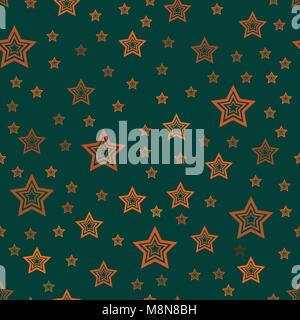 Helle Vektor geometrische nahtlose Muster mit Sternen Stock Vektor