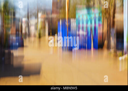 Motion background blur Effekte mit der Kamera Bewegung Stockfoto