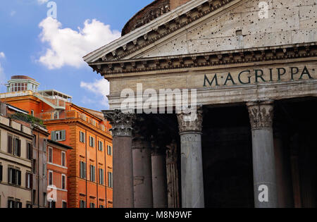 Römischen Pantheon Tempel während der Regierungszeit des Augustus gebaut Stockfoto