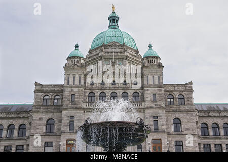 Herrlichen Blick auf Main Block von British Columbia Gesetzgebung Gebäude Stockfoto