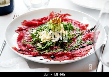 Fleisch-carpaccio Stockfoto