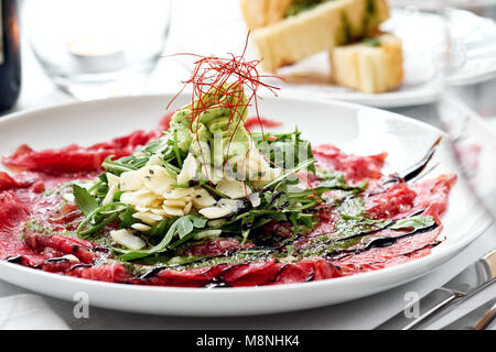 Fleisch-carpaccio Stockfoto