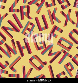 Nahtlose Muster Hintergrund Alphabet. Abc Vector Illustration. Stock Vektor