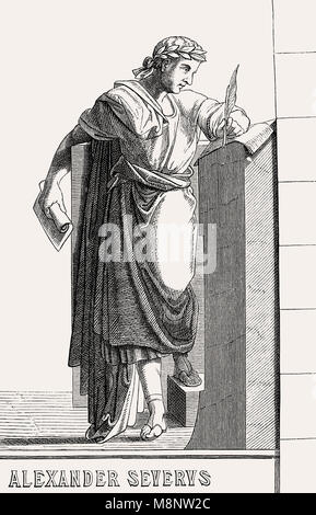 Severus Alexander, Marcus Aurelius Severus Alexander Augustus, 208 - 235 Römische Kaiser Stockfoto