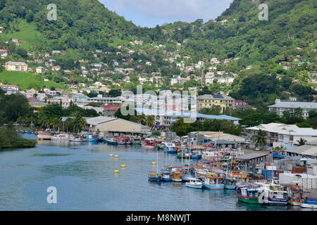 22. Januar 2018, den Seychellen, Victoria: Victoria, der Hauptstadt der Seychellen, auf der Insel Mahé. Die Seychellen sind ein Archipel im Indischen Ozean. Victoria hat eine Bevölkerung von etwa 25.000 und ist die einzige Stadt auf allen Inseln. Es ist eine der kleinsten Hauptstädte der Welt. Die Seychellen erklärt seine Unabhängigkeit von Großbritannien 1976 und wurde eine Republik innerhalb des Commonwealth. | Verwendung weltweit Stockfoto