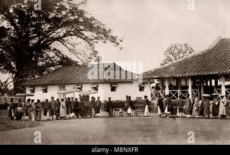 C 1870 s Indochina (Vietnam, Laos, Kambodscha) - Hochzeit Prozession unter den Annamite Menschen Stockfoto