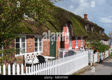 Typisch dänisches Haus in Nordby, Insel Fanø, Jütland, Dänemark Stockfoto