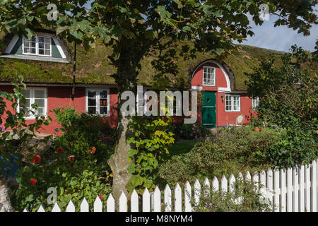 Typisch dänisches Haus in Nordby, Insel Fanø, Jütland, Dänemark Stockfoto