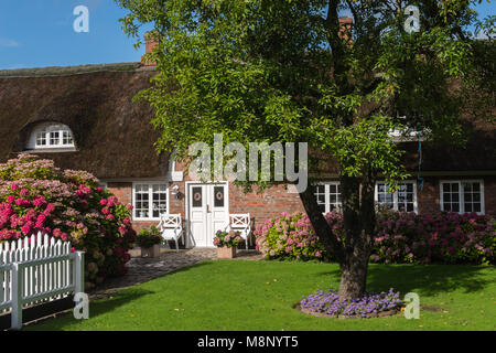 Typisch dänisches Haus in Nordby, Insel Fanø, Jütland, Dänemark Stockfoto