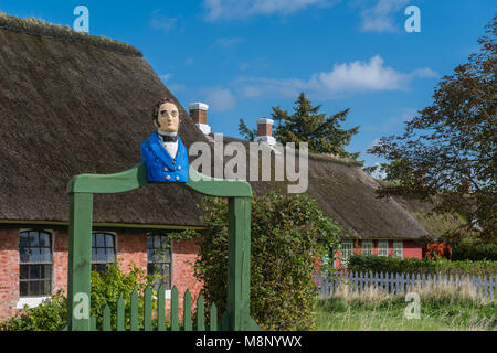 Typisch dänisches Ferienhaus in Soenderho, Insel Fanø, Jütland, Dänemark Stockfoto