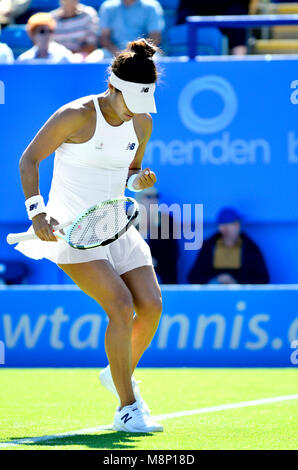 Heather Watson (GB) am Center Court, Eastbourne. 26. Juni 2017 Stockfoto