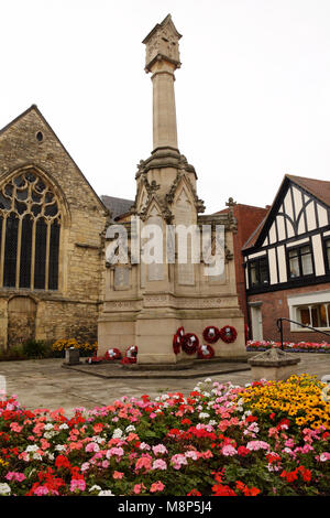 Lincoln, das Kriegsdenkmal von Lincoln, an diejenigen, die in den Weltkriegen gestorben sind Stockfoto