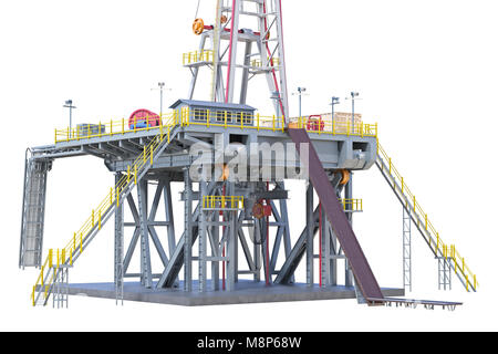 Land rig Industrie, Ansicht schließen Stockfoto