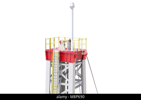 Land rig Derrick, Ansicht schließen Stockfoto