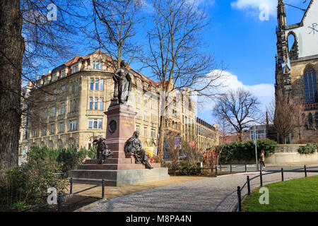 LEIPZIG, Deutschland - ca. März 2018: Der Felix Mendelssohn Bartholdy denkmal Leipzig Stadt in Deutschland Stockfoto