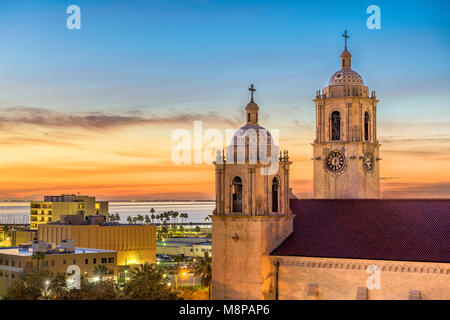 Corpus Christi, Texas, USA, in Corpus Christi Kathedrale in den frühen Morgen. Stockfoto