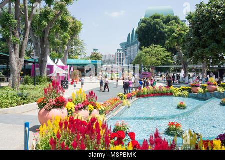 Merlion Plaza, Sentosa Island, Central Region, Singapur Insel (Pulau Ujong), Singapur Stockfoto