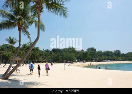 Palawan Beach, Insel Sentosa, Singapur Insel (Pulau Ujong), Singapur Stockfoto