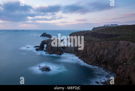 Land's End Halbinsel im Westen Cornwalls. Stockfoto