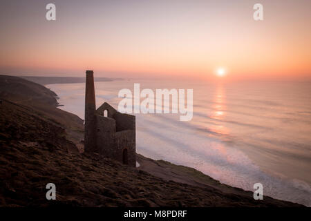 Wheal Coates in West Cornwall. Stockfoto