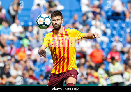 Madrid, Spanien. 16. September 2017. LaLiga Fußballspiel, Getafe CF vs FC Barcelona im Coliseum Alfonso Perez Stadion. © ABEL F. ROS/Alamy Stock Stockfoto