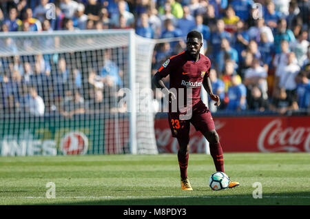 Madrid, Spanien. 16. September 2017. LaLiga Fußballspiel, Getafe CF vs FC Barcelona im Coliseum Alfonso Perez Stadion. © ABEL F. ROS/Alamy Stock Stockfoto