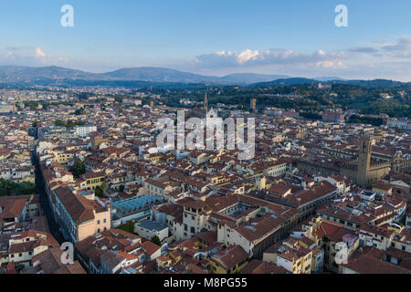 Florenz Stadtbild, Luftaufnahme Stockfoto
