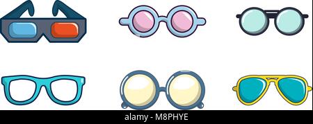 Brille, Cartoon Stil Stock Vektor