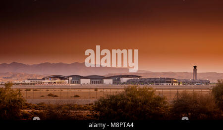 Al internationalen Flughafen Seeb, Muscat. Oman, 19. März 2018 Den neuen Flughafen von Muscat, bereitet es ist offizielle Eröffnung morgen, wenn die lokalen und internationalen Flüge starten und landen mit brandneuen modernste Einrichtungen. Credit: Motofoto/Alamy leben Nachrichten Stockfoto