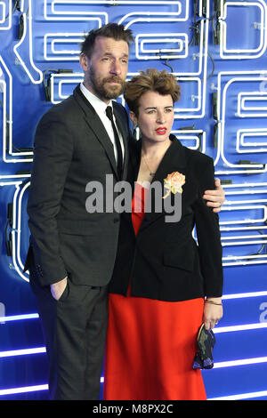 London, UK, 19. März 2018. Craig Parkinson, Susan Lynch, Bereit, Player One-Europäische Premiere, Leicester Square, London, UK, 19. März 2018, Foto von Richard Goldschmidt Credit: Rich Gold/Alamy leben Nachrichten Stockfoto